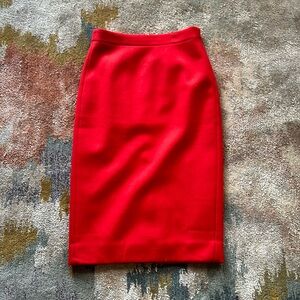 Jcrew red #3 pencil skirt